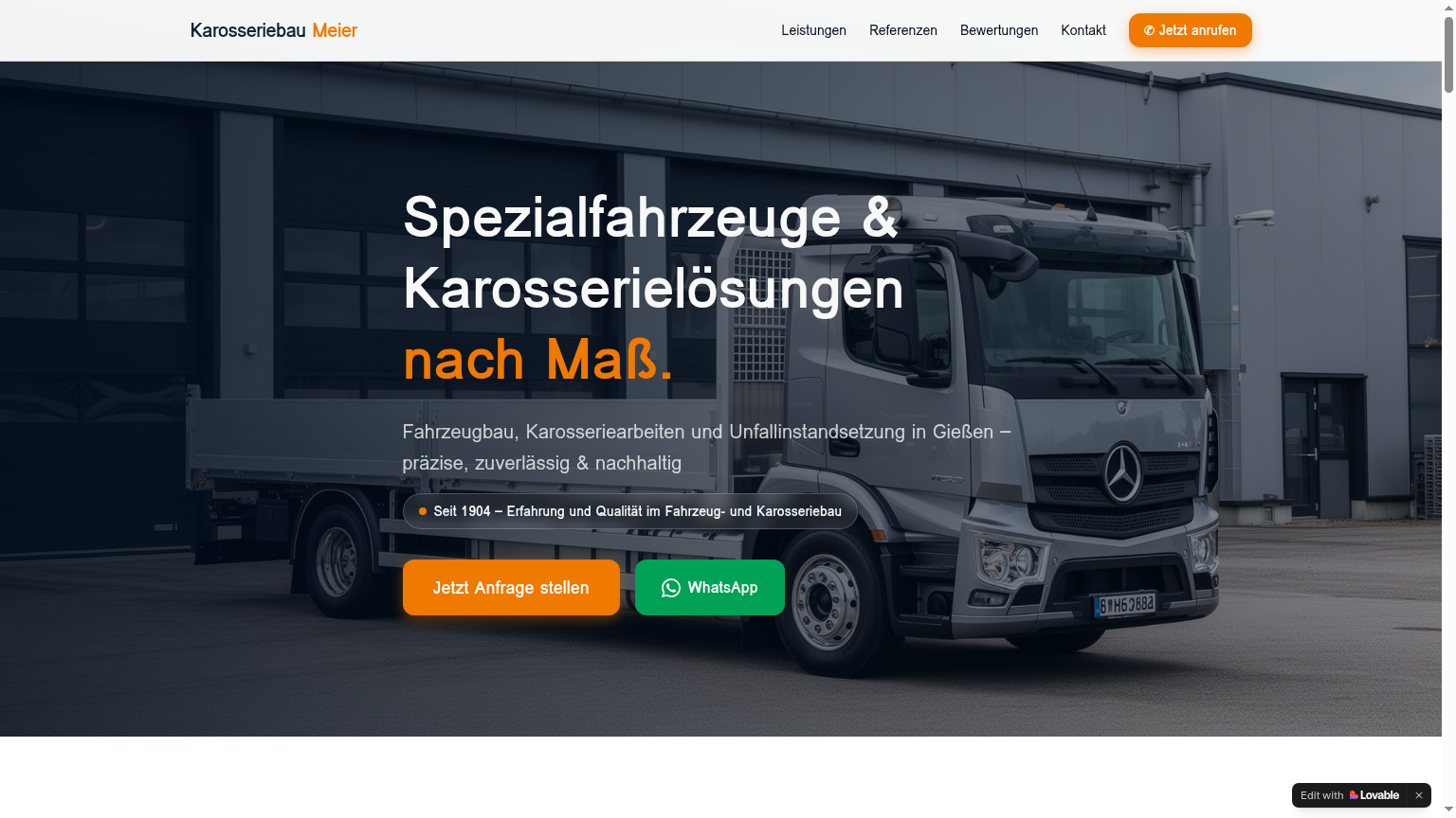 Live-Vorschau: Konzept: Handwerk & Dienstleistung